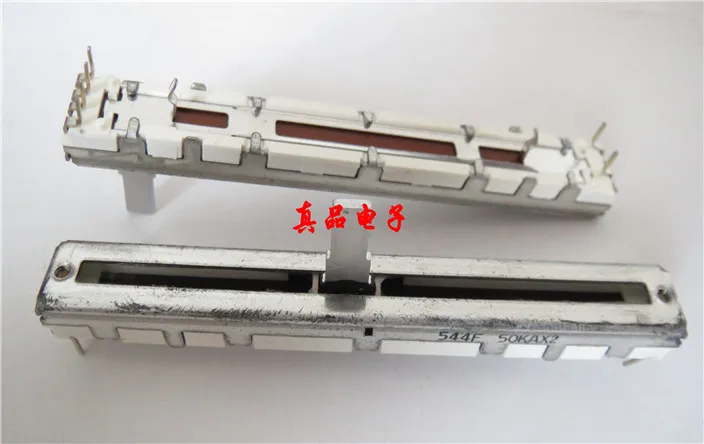 

[VK] 7.5cm 75MM Baierling 50KAX2 50KA A50K A50KX2 double import Taiwan straight slide potentiometer handle length 12MM switch