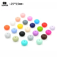 wholesale 50pcslot abacus loose silicone teething beads elegant beaded necklace silicone chew bead for baby silicone necklace