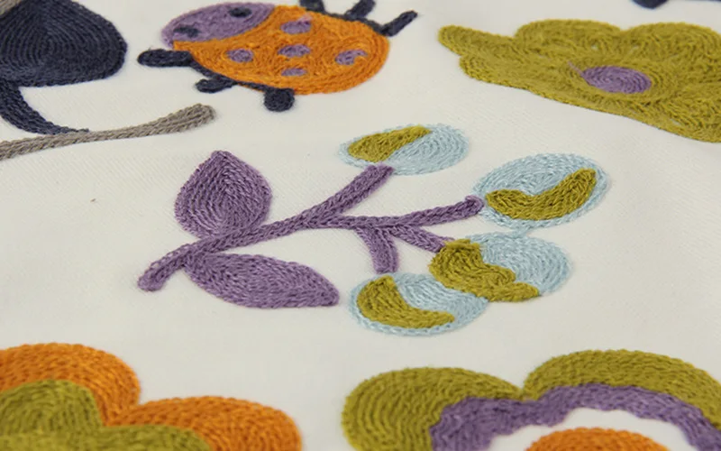 Чехол для подушки с вышивкой цветов и растений | Дом сад