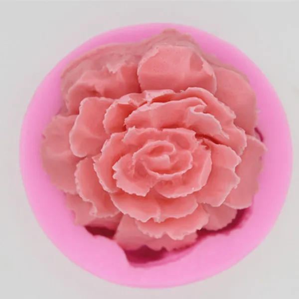 

New Product!!1pcs Peony Flower (C801)Food Grade Silicone Handmade Soap Mold Crafts DIY Mould
