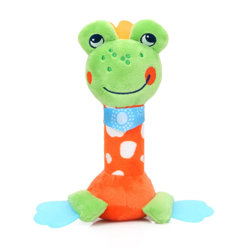 Frog Handspike Детские игрушки 0-12 месяцев кроватки переносные погремушки детские игрушки комфорт чучело Обучающие игрушки кровать колокольчик плюшевые куклы игрушки для ребенка - Цвет: Frog Handspike