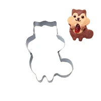 hot sale stainless steel cutter squirrel cookie mold valentines day gift balls cut mold christmas balls animal biscuit cutters