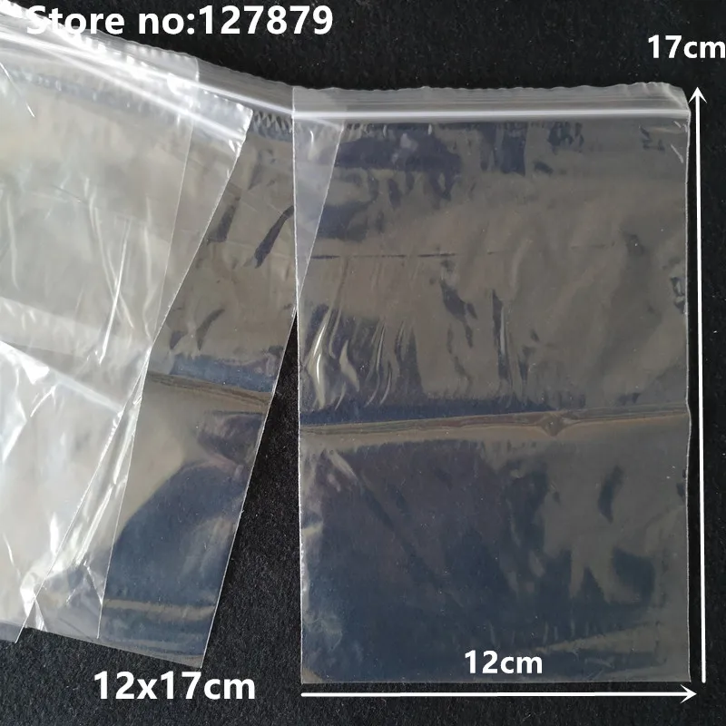 50pcs 12x17cm 50/100 шт 7 размера прозрачный самозапечатывающийся Пластик упаковочный пакет пакеты со струнным замком застежки-молнии гайки закуска к чаю зиплок пакеты для хранения - Цвет: 50pcs 12x17cm