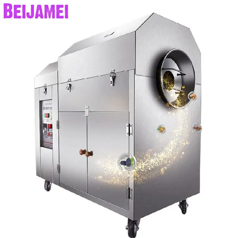 

Beijamei New commercial nuts roaster machine Electric Cashew nut& peanuts roasting machine stainless steel