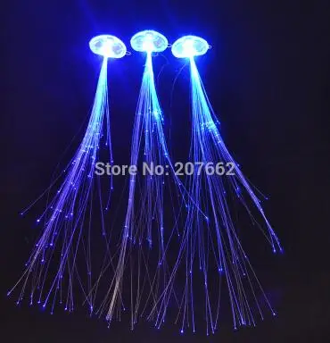 blue light 6 шт./лот Белый Розовый Светодиодный парик светящийся светодиодный зажим для волос декоративные шпильки для волос Ligth Up Show пасхальные вечерние принадлежности - Цвет: blue light