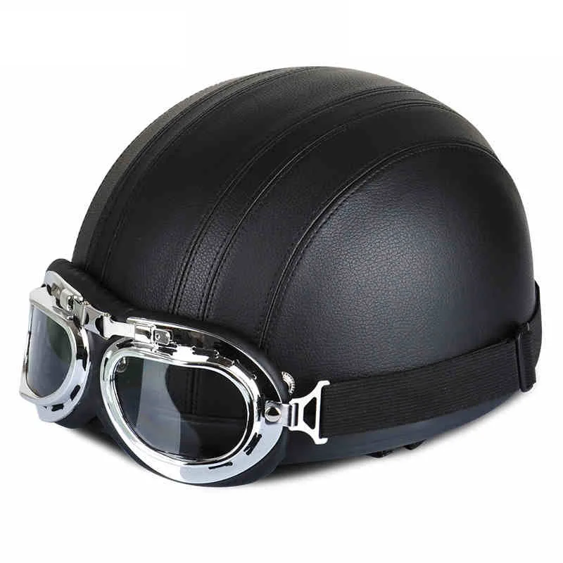 Cyclegear мотоциклетные классические винтажные шлемы из натуральной кожи покрытые