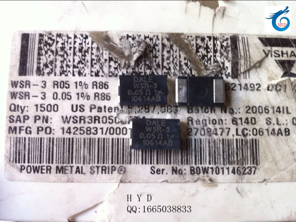 WSR3R0500FEA WSR-3 0.05R 1% 3W VI-SHAY SMD 10 шт./партия