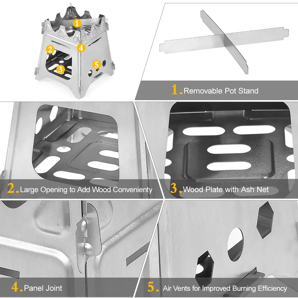 

Outdoor Camping Stove Portable Stove Wind Shield Folding Outdoor Picnic Bbq Stove With Alcohol Tray Camping Hiking Equipment