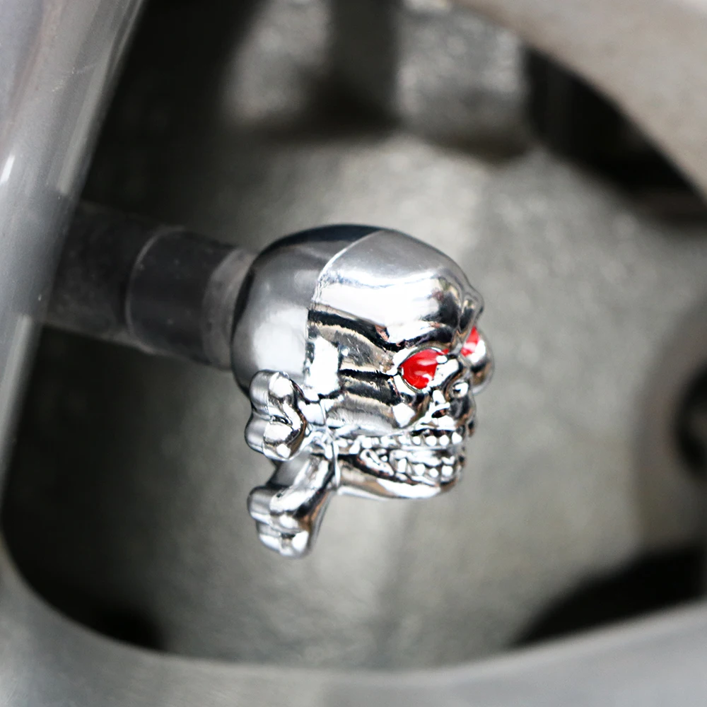 FORAUTO 4 шт./компл. Скелет Череп в форме крышки рулевой колонки колеса мотоцикла