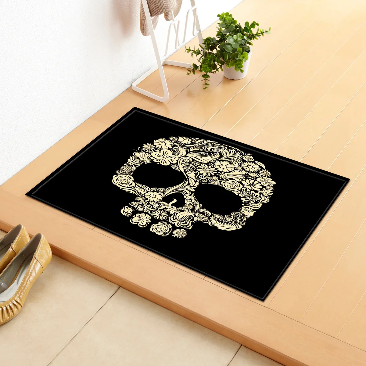 Skull 10 Zeegle Skull Printed Doormat Office Chair Floor Mats Hallway Rugs Anti-slip Bathroom Mats Kitchen Carpet Bedroom Bedside Rugs - Цвет: Skull 10