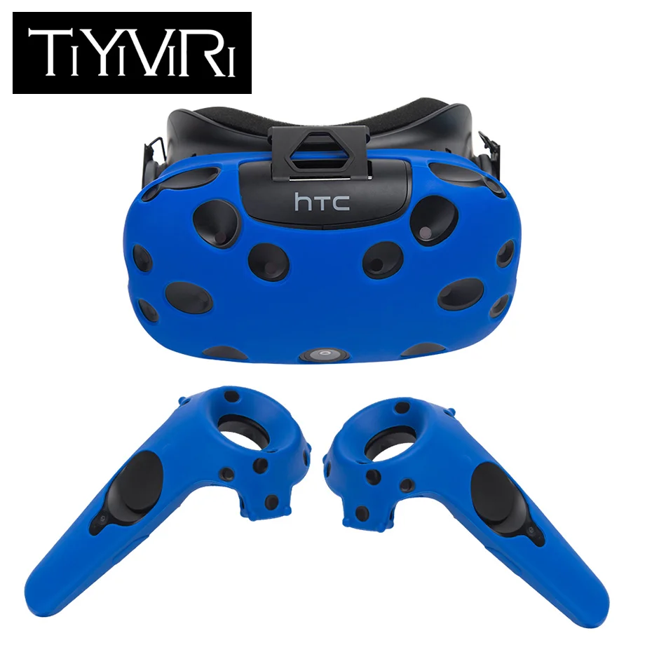 Для htc Vive гарнитура VR силиконовый чехол Противоскользящий VR очки шлем контроллер ручка чехол оболочка Виртуальная реальность