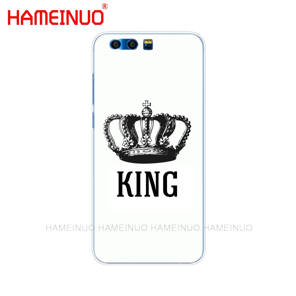 HAMEINUO Король Королева пара чехол для телефона Huawei Honor 10 V10 4A 5A 6A 7A 6C 6X 7X 8 9 LITE|Бамперы|