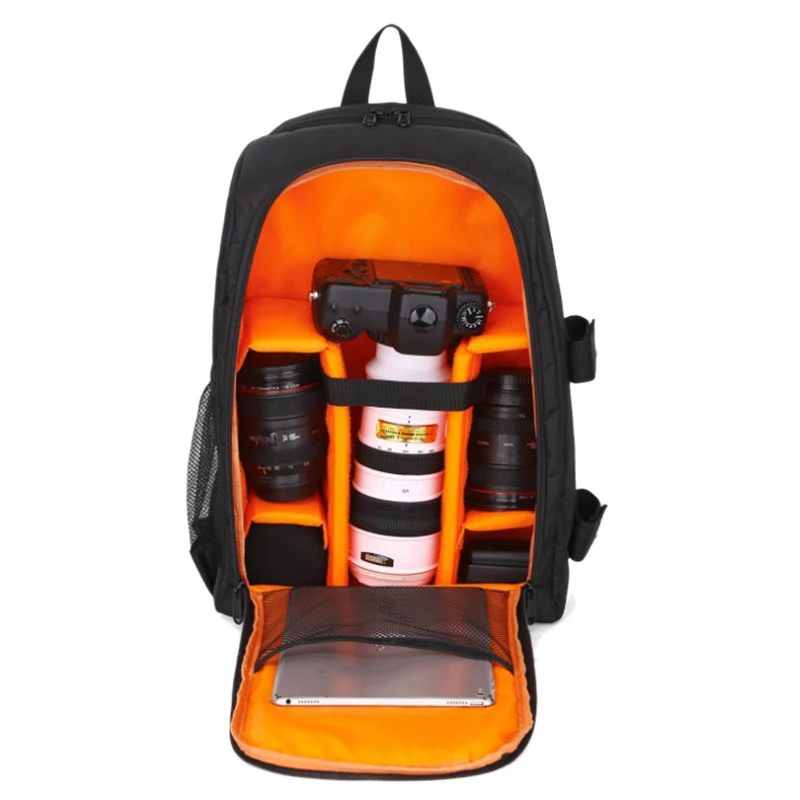Orange Водонепроницаемый цифровой DSLR фото мягкий 4 цвета рюкзак с дождевиком сумка чехол для iPad Canon sony Fuji Nikon Olympus Panasonic - Цвет: Orange