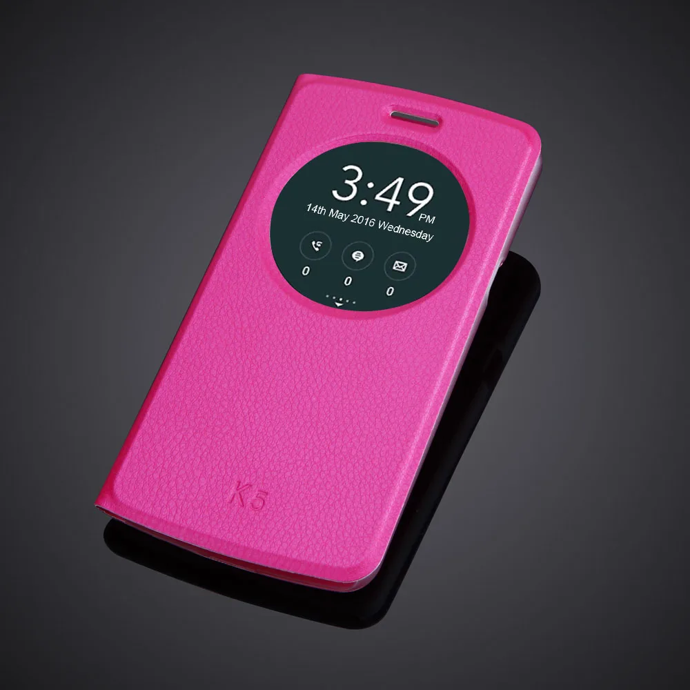 Rose Роскошный флип-чехол с окошком для LG K5 X220 X220DS Q6 5," LG K5 LTE, защитный флип-чехол из искусственной кожи для LG K5 LTE - Цвет: Rose
