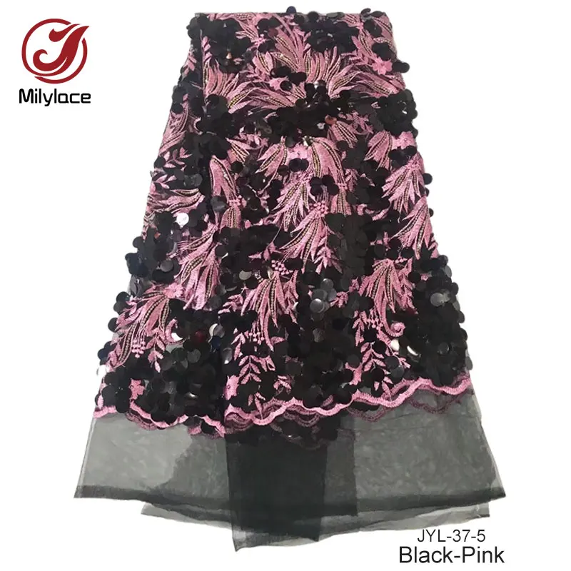 Костюм для девочек с блестящими пайетками кружевной ткани в африканском стиле