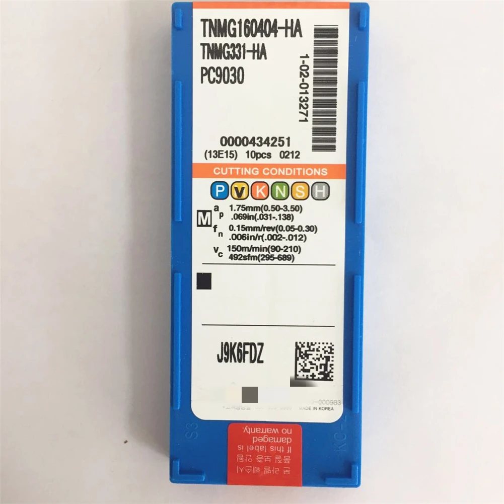 10 шт. TNMG160404-HA PC9030 TNMG331-HA PC9030 карбидная вставка с ЧПУ Поворотные твердосплавные вставки инструменты для обработка нержавеющей стали