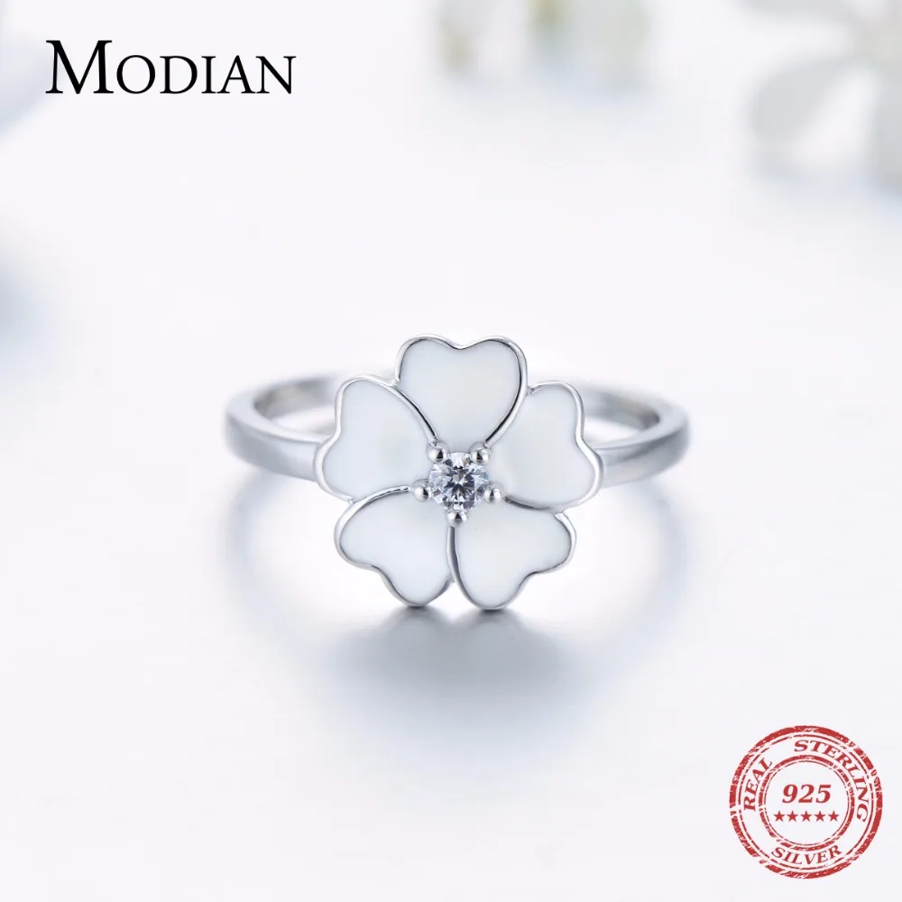 Modian 100% реальные 925 серебро белые эмалированные броши ювелирные изделия циркония