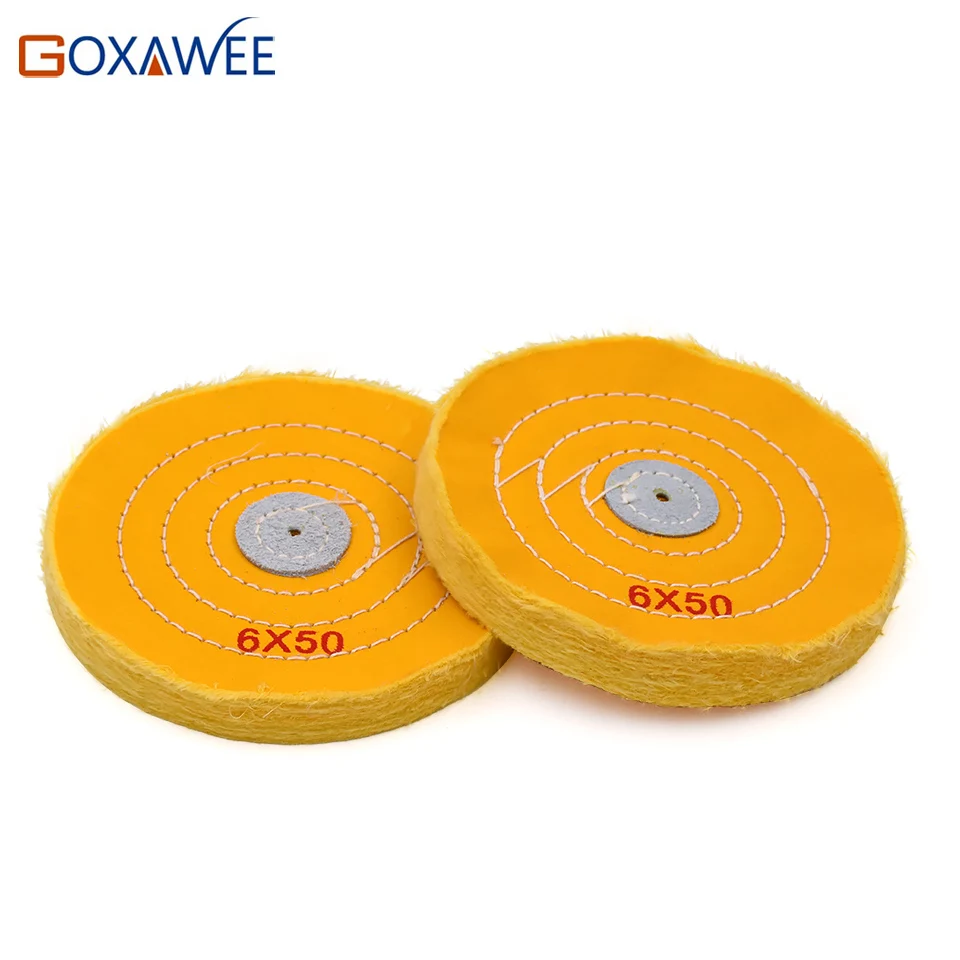 2 шт. 4 &quot6&quot хлопковое полировочное буфами Finex муслин Цвет: желтый темно колеса