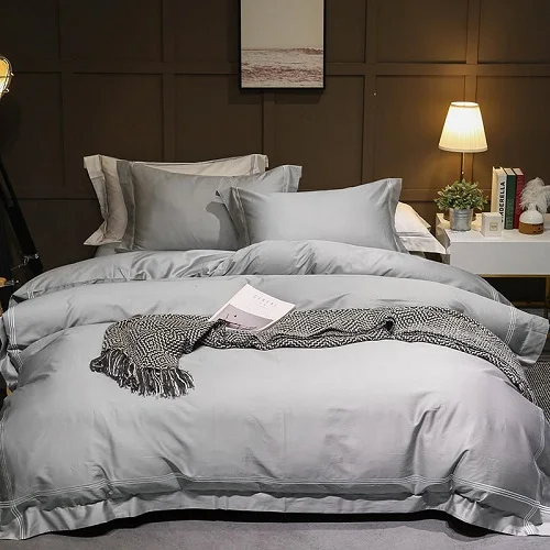 Bedding set 3 Египетский хлопок, белая, серая, Постельное белье queen комплект для двуспальной кровати кровать простыни Льняные вышивка пододеяльник parrure де горит ropa de Кама - Цвет: Bedding set 3