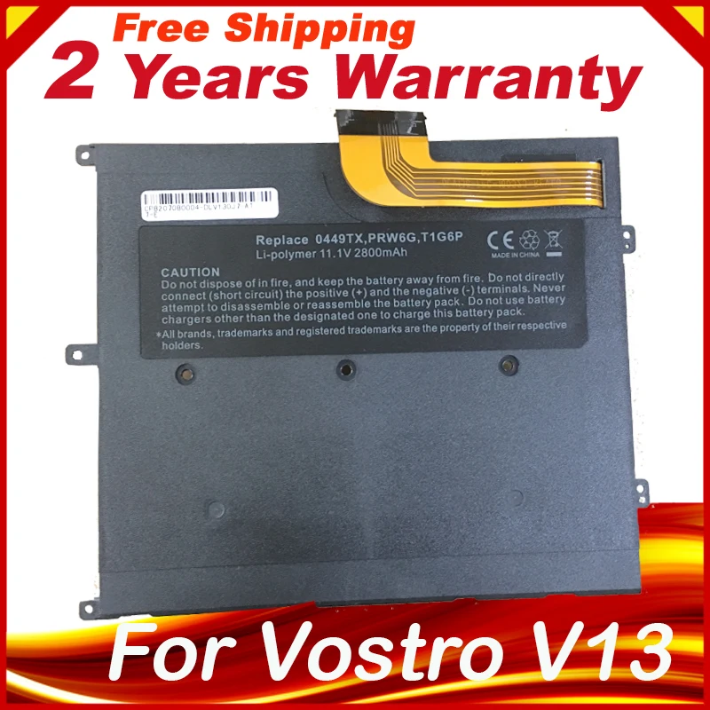 

Новый аккумулятор для ноутбука DELL Vostro V13Z V130 V1300 0NTG4J 0PRW6G 0449TX PRW6G T1G6P