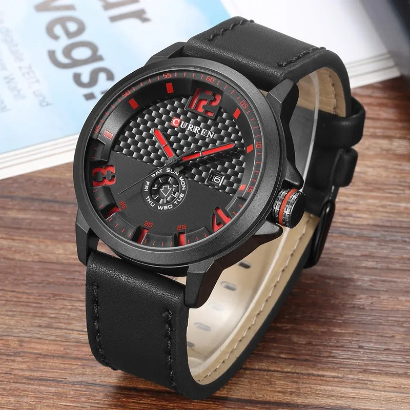 Часы наручные CURREN Мужские кварцевые роскошные Брендовые спортивные армейские в