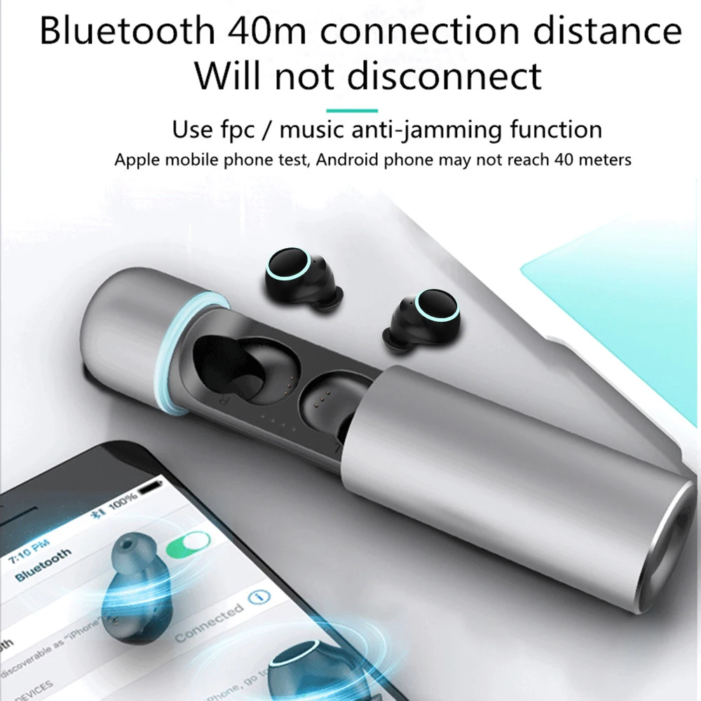 Bluetooth 5 0 наушники беспроводные стерео bluetooth гарнитура Близнецы портативные