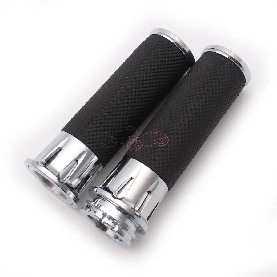 

Motorcycle Non-slip Aluminum+Rubber Handlebar 1" 25mm Hand Grip for Harley 96-later VRSC XL XR Dyna Softail 96-07 Touring models