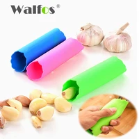 walfos 1 piece food grade silicone garlic peeler multi color garlic peeling machine rub kitchen accessories cooking tools