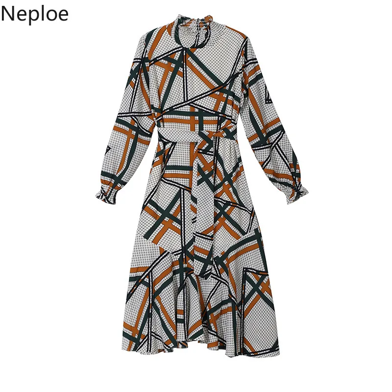 Neploe/весна-лето Новинка элегантное платье Mujer Vestidos асимметричное в полоску с