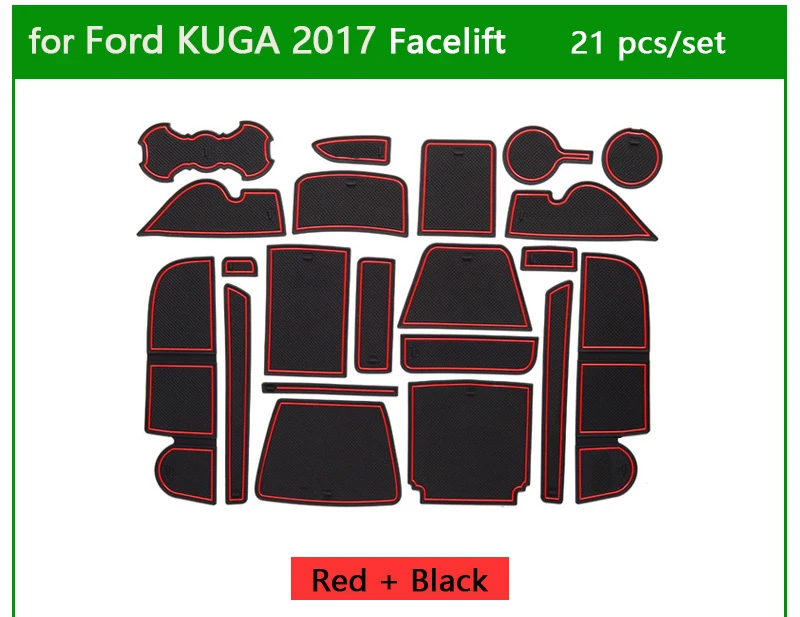 Для Ford KUGA 2013 до 2017 противоскользящая резиновая чашка Подушка дверь паз коврик Escape