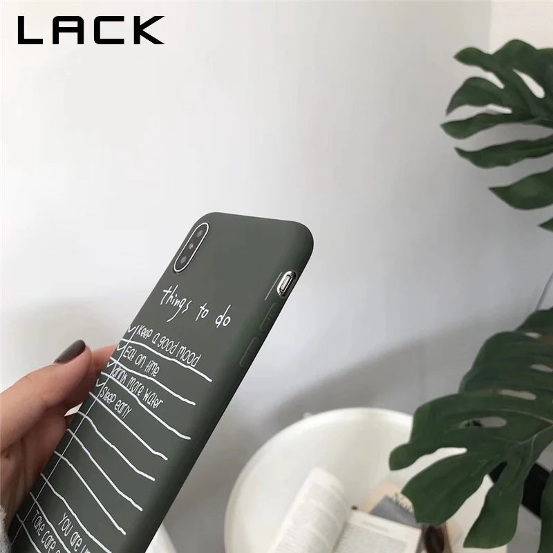 LACK Cartoon Phone Case For iphone XS Max Cover XR X 6 6S 7 8 Plus Fashion INS Style Note Art Pattern Cases |