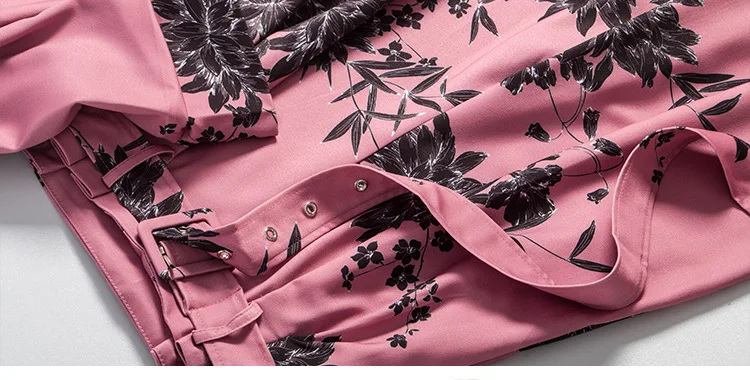 

Women's suit 2019 new summer fashion lapel suit jacket long section printed wide leg trousers two sets of wild women's clothing