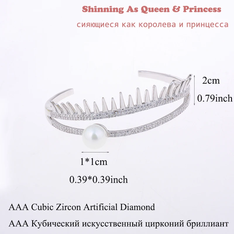 Роскошный дизайн круглые браслеты с имитацией жемчуга инкрустированный кластер