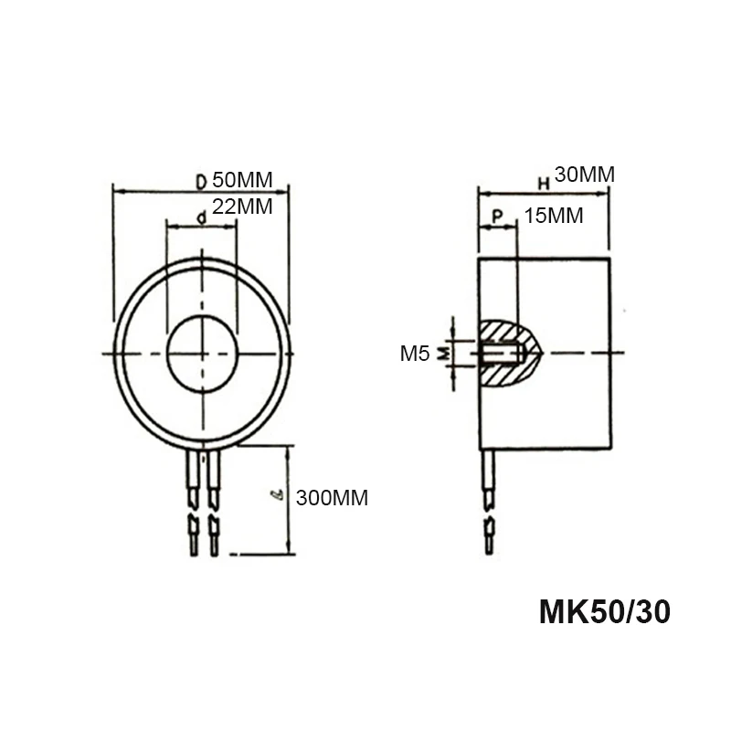 Mk50/30 Holding миниатюрный Электромагнит катушки надежный Электрический подъемный промышленный Электрический подъемный магнит Мощность-off размагничивания