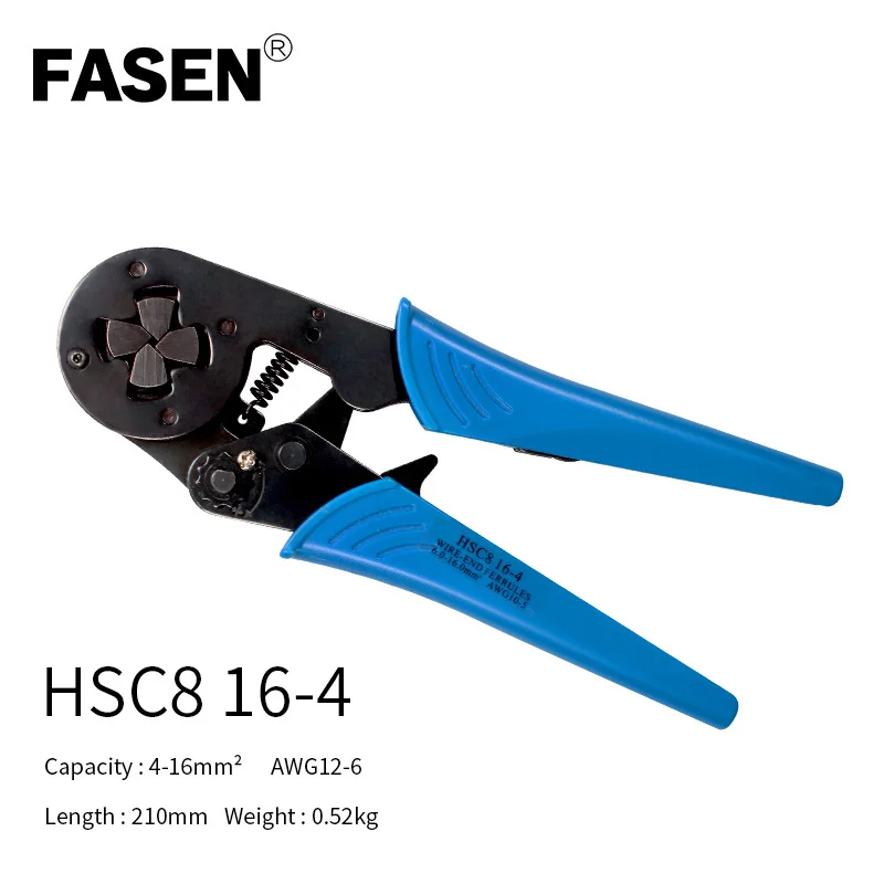 HSC8 16-4 6-16 мм 10-5 AWG Высокое Качество прецизионные провода разъем обжимные плоскогубцы VE трубка Bootlace терминал инструмент HSC8 6-4 6-6 16-4 - Цвет: HSC8 16-4