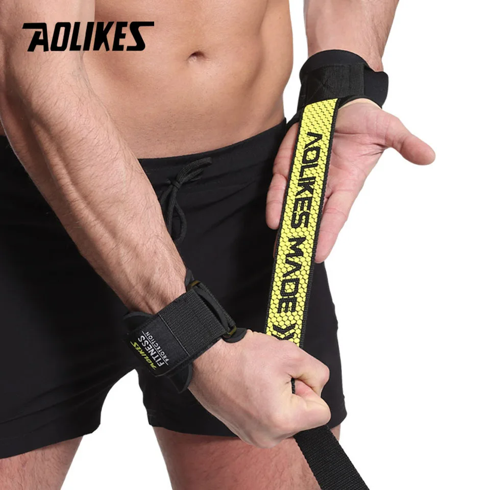 

AOLIKES 2PCS Super Wristband Breathable Gym Fitness Wrist Support Crossfit Weight Lifting Dumbbell Body Building Wrist Brace