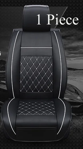 black with Silver 1 шт. водонепроницаемый чехол для сиденья автомобиля Универсальный Кожаный авто передний протектор подушки сиденья коврик подходит для большинства автомобильных аксессуаров интерьер - Название цвета: black with Silver