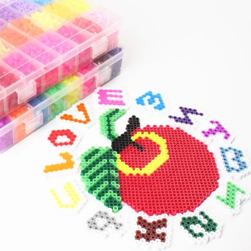 4600 шт./компл. Hama бусины Обучающие головоломки игрушки 48 цветов 5 мм Perler для детей 3D