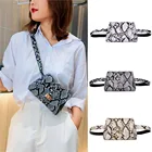 Женская поясная сумка со змеиным принтом, поясная сумка из искусственной кожи, Женский поясной мешок, мобильный телефон, поясная сумка #