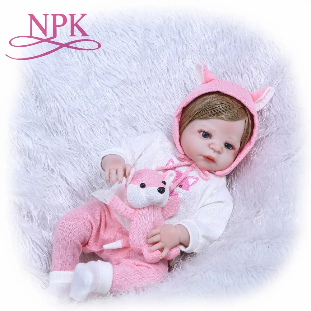 Полностью силиконовая кукла реборн NPK 56 см для девочек игровой домик игрушка