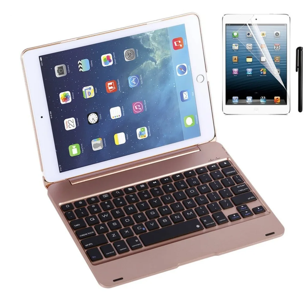 Kemile Беспроводная Bluetooth клавиатура для iPad Pro 9 7 A1673 & A1675 тонкий смарт чехол air 2 A1566 A1567
