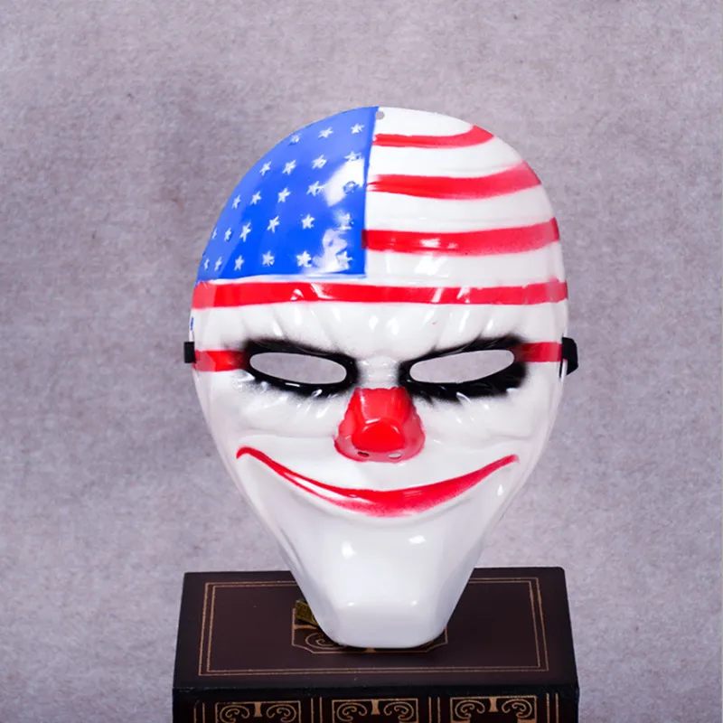 Маски клоуна минч для маскарада, вечерние, страшные, клоуны, маска Payday 2, ужасная маска на Хэллоуин - Цвет: Бежевый