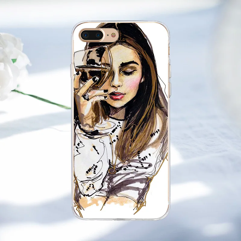 Girl Phone Case for IPhone X 6 6s 7 8 Plus XR XMAX Women Relief Flower Silicone TPU Soft Cover Full Coque |