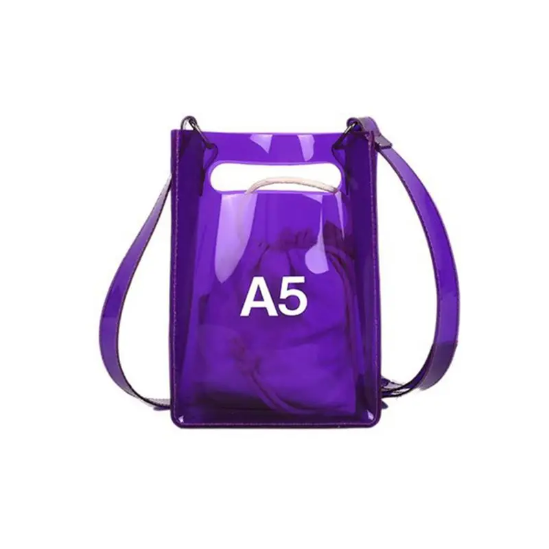 Фото Новое поступление 2019 женская сумка из ПВХ мессенджер через плечо тоут сумки