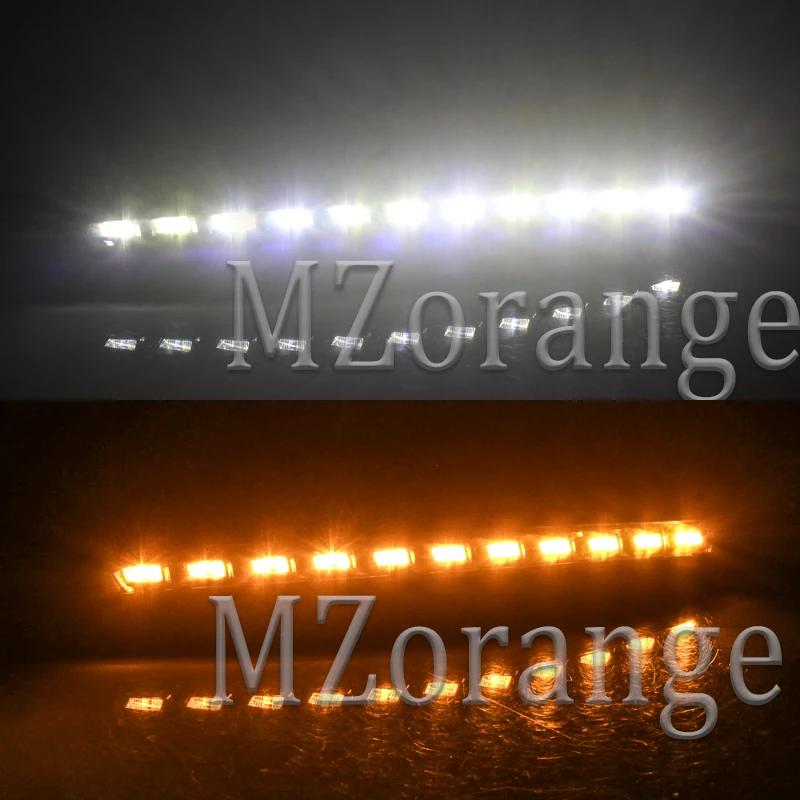 MZORANGE для Audi Q7 2006 2007 2008 2009 желтый сигнал поворота дневные ходовые огни Водонепроницаемый 12V Светодиодный дневной светильник противотуманные лампы