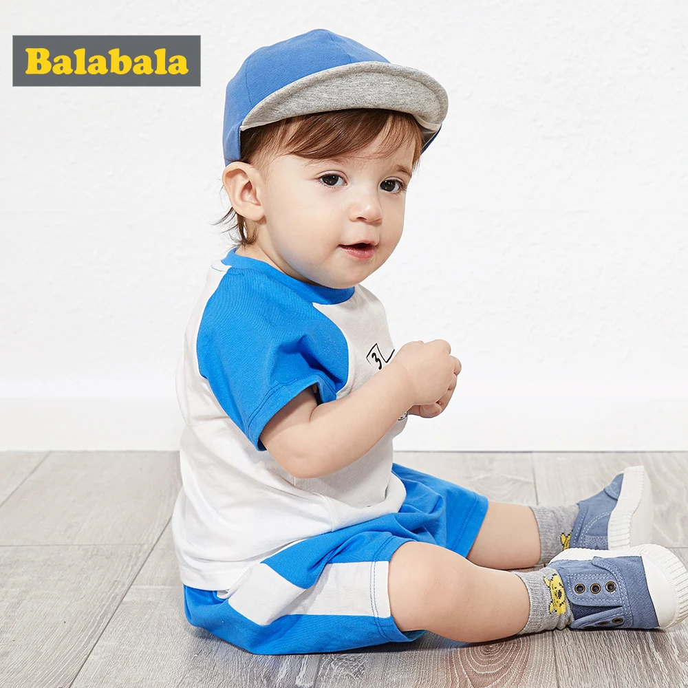 BalabalaBaby/комплект летней одежды для малышей костюм с короткими рукавами мальчиков