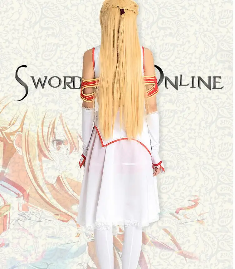 Аниме меч искусство онлайн игры Asuna Мультфильм Косплей Костюм Полный комплект