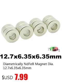 NdFeB Block Magnet 12x4x4mm Cylinder Magnet 3.97x6.0 4.75x9.53 2.93x6.0mm N44H PTFE Coating Customed Size 20000 pieces