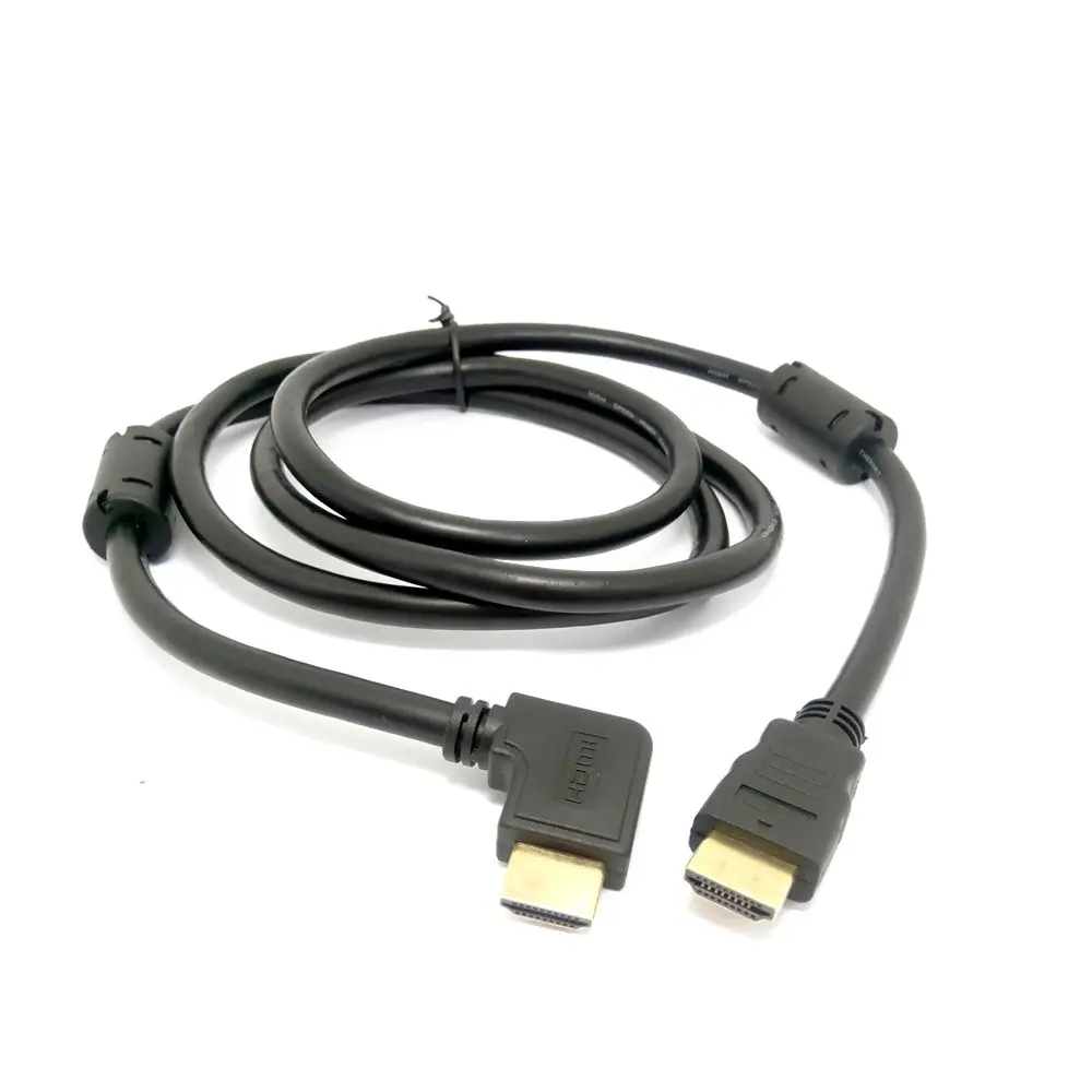 Right HDMI 90 градусов вправо и влево угловой тип папа к HDMI папа кабель 1,4 1080P 3D для PS3 проектор HD компьютерный кабель 150 см/1,5 м - Цвет: Right