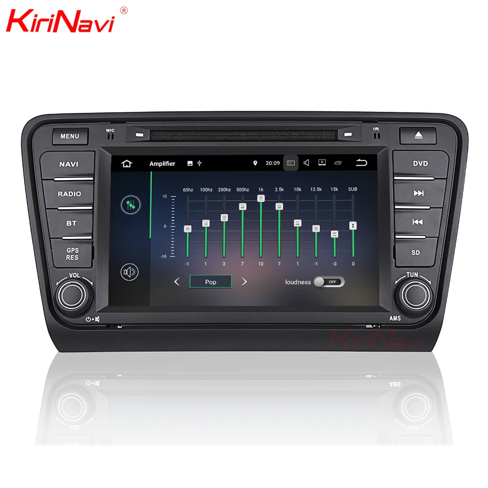 KiriNavi четырехъядерный Android 7,1 автомобильный Радио gps dvd-плеер стерео для Skoda Octavia A7 Автомобильная Мультимедийная система+ с gps WiFi